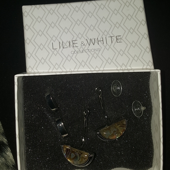 Half moon abalone earrings. Nwot. - Picture 3 of 5